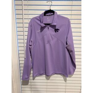 Nike Kansas State Wildcats Dri-FIT Quarter Zip Pullover Purple Mens Large